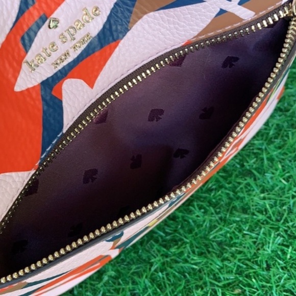 Kate Spade jackson tropical toss top zip crossbody - Picture 10 of 12